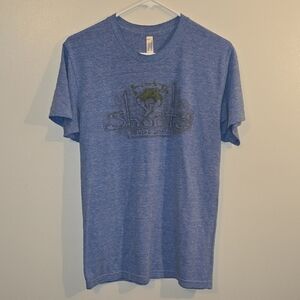 Short's Brewing Co American Apparel Heather Blue Graphic Tee LOT R1